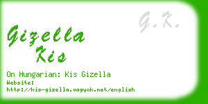 gizella kis business card